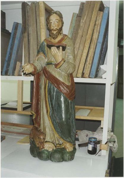 statue (statuette) : saint Marc, vue générale