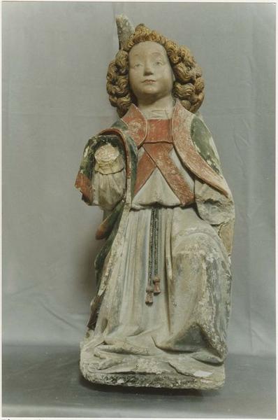 groupe sculpté : L'Annonciation, vue générale de l'ange - © Ministère de la Culture (France), Médiathèque du patrimoine et de la photographie (objets mobiliers), tous droits réservés