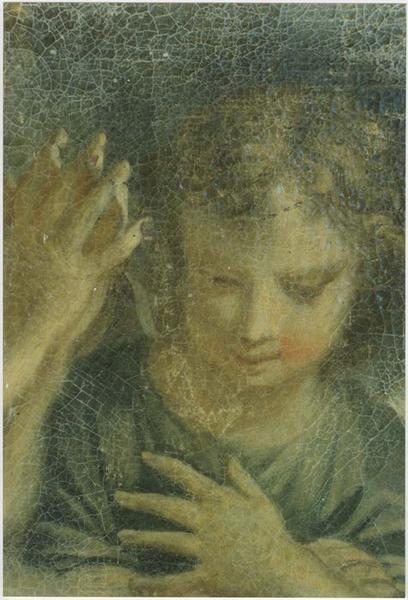tableau : Le Christ et la Vierge apparaissant à saint François agonisant, détail