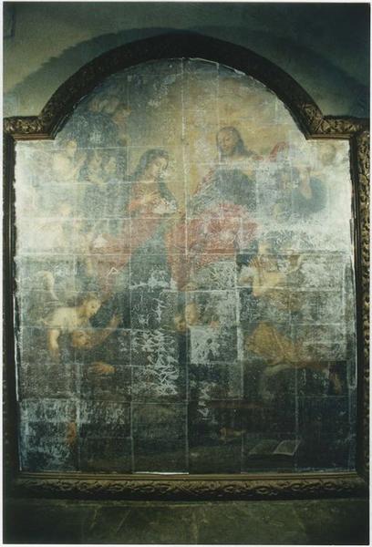 tableau : Le Christ et la Vierge apparaissant à saint François agonisant, vue générale