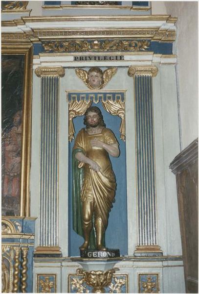statue du maître-autel : saint Gérons, vue générale