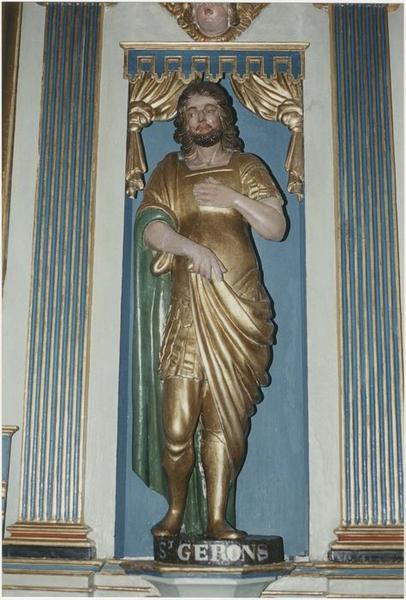 statue du maître-autel : saint Gérons, vue générale