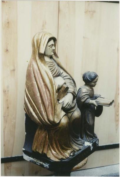 groupe sculpté : Education de la Vierge, vue générale