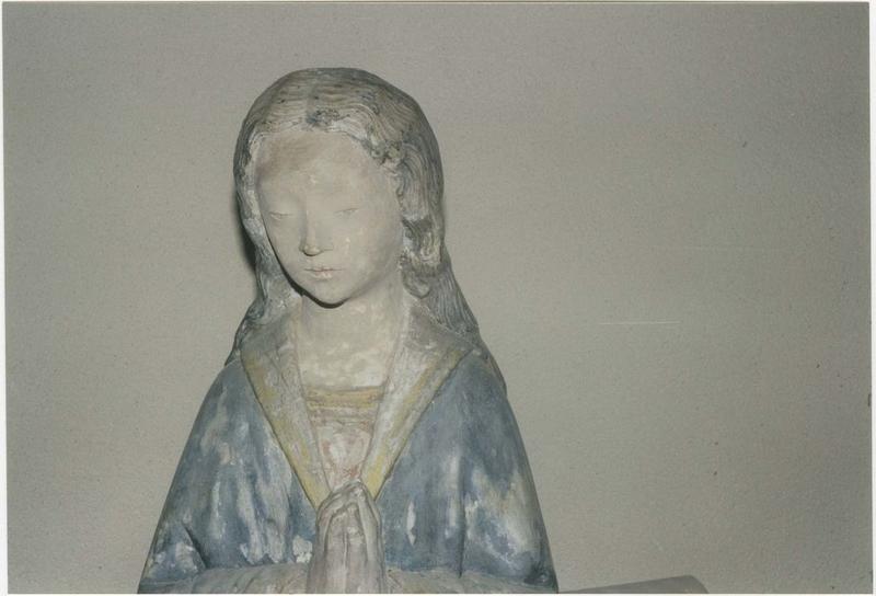 groupe sculpté : l'Annonciation, détail de la Vierge