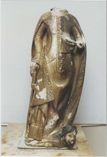 statue (petite nature) : sainte Catherine d'Alexandrie, vue générale