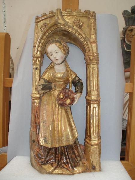 retable : scènes de la vie de la Vierge, l'Arbre de Jessé, détail 