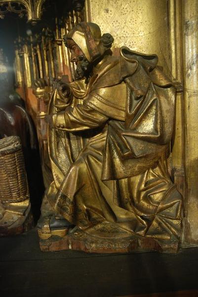 retable : scènes de la vie de la Vierge, l'Arbre de Jessé, détail