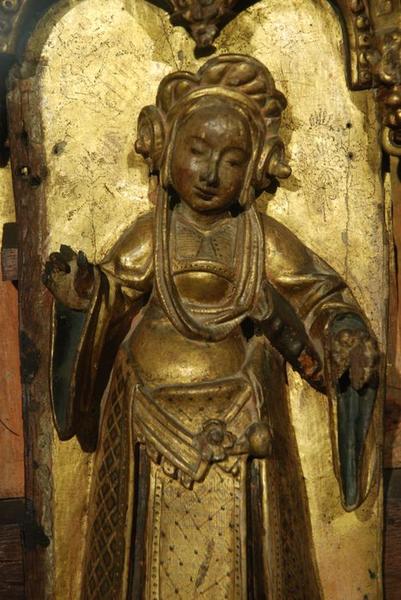retable : scènes de la vie de la Vierge, l'Arbre de Jessé, détail