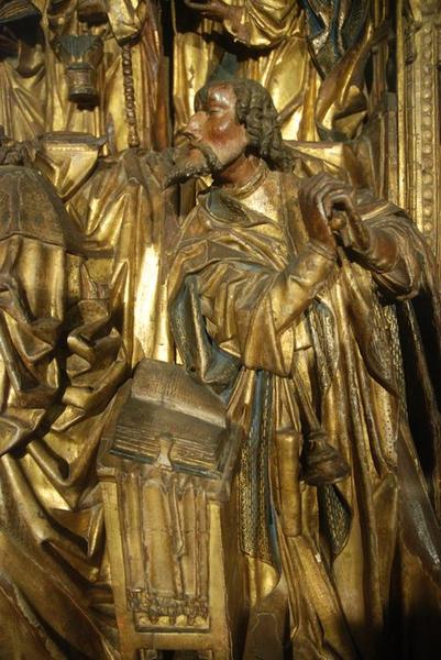 retable : scènes de la vie de la Vierge, l'Arbre de Jessé, détail