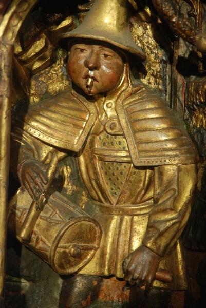 retable : scènes de la vie de la Vierge, l'Arbre de Jessé, détail