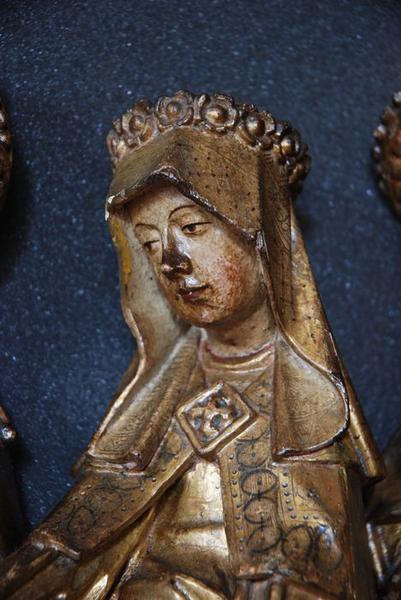 retable : scènes de la vie de la Vierge, l'Arbre de Jessé, détail