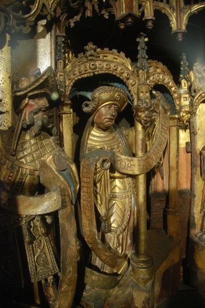 retable : scènes de la vie de la Vierge, l'Arbre de Jessé, détail