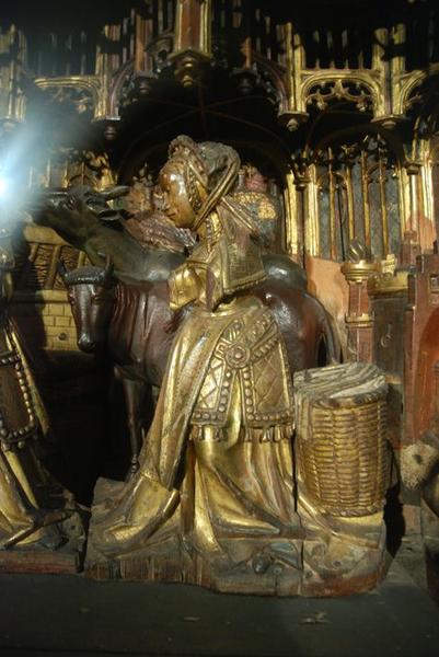 retable : scènes de la vie de la Vierge, l'Arbre de Jessé, détail