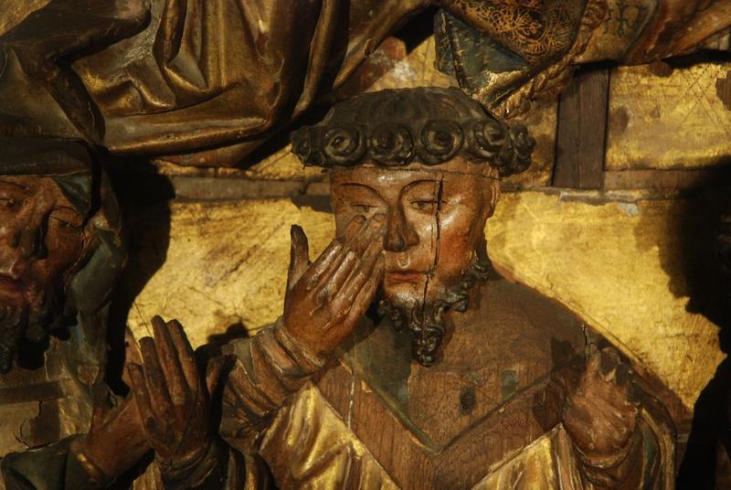 retable : scènes de la vie de la Vierge, l'Arbre de Jessé, détail