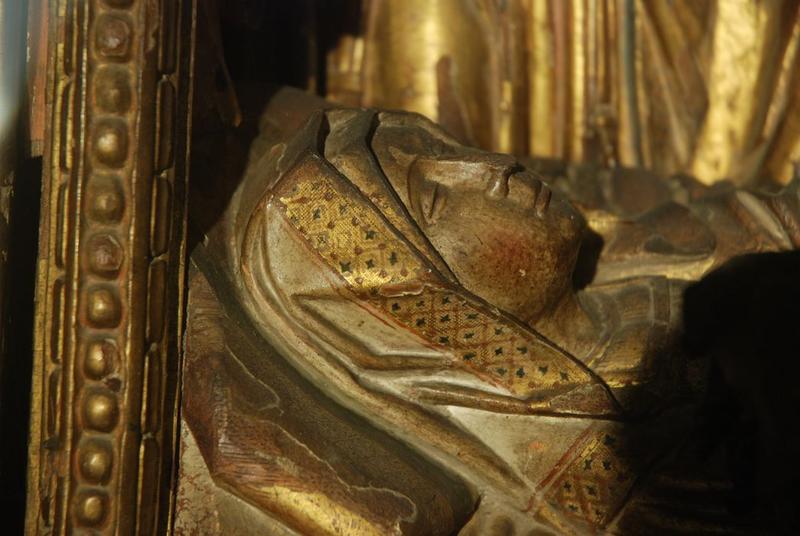 retable : scènes de la vie de la Vierge, l'Arbre de Jessé, détail