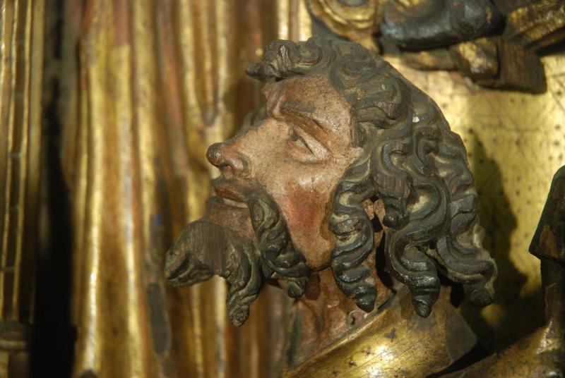 retable : scènes de la vie de la Vierge, l'Arbre de Jessé, détail