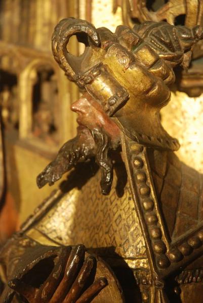 retable : scènes de la vie de la Vierge, l'Arbre de Jessé, détail