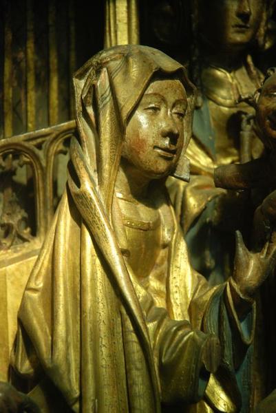 retable : scènes de la vie de la Vierge, l'Arbre de Jessé, détail