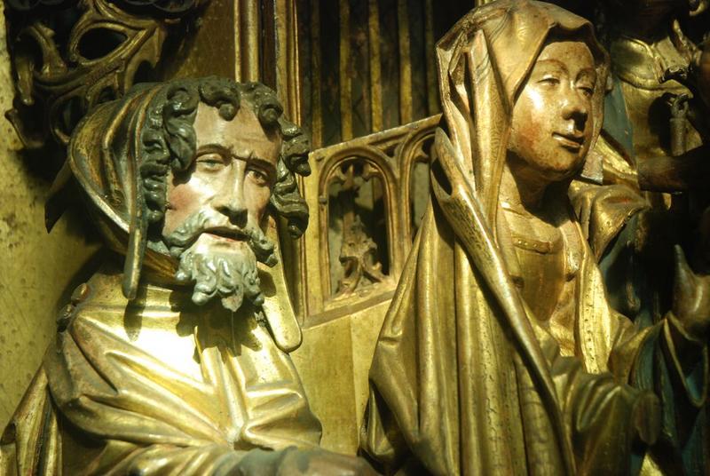retable : scènes de la vie de la Vierge, l'Arbre de Jessé, détail