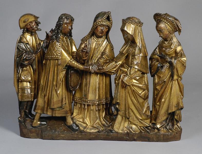 retable : scènes de la vie de la Vierge, l'Arbre de Jessé, détail