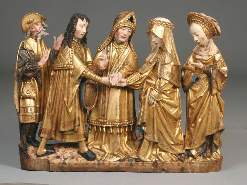 retable : scènes de la vie de la Vierge, l'Arbre de Jessé, détail
