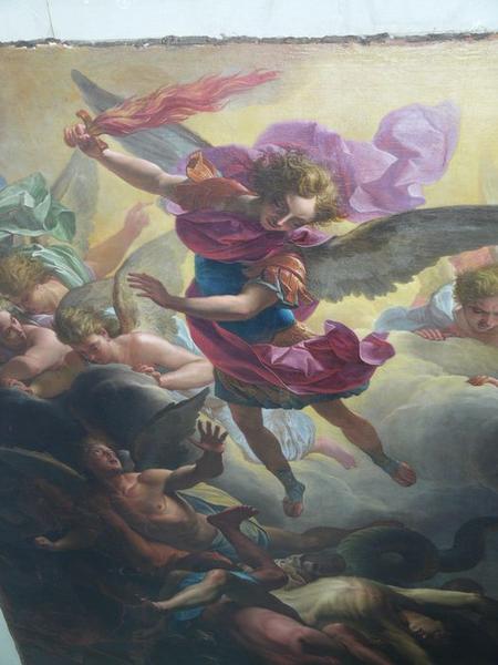 tableau : La chute des anges rebelles, vue partielle