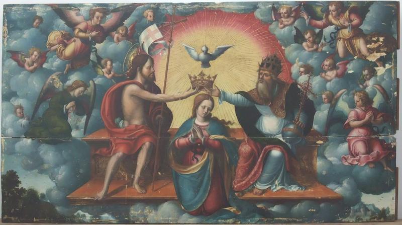 tableau : le Couronnement de la Vierge, vue générale