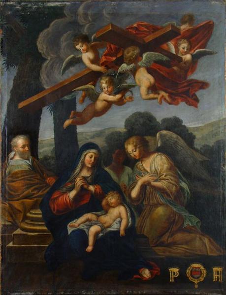 tableau : Vierge adorée par les anges (la), vue générale - © Ministère de la Culture (France), Médiathèque du patrimoine et de la photographie (objets mobiliers), tous droits réservés