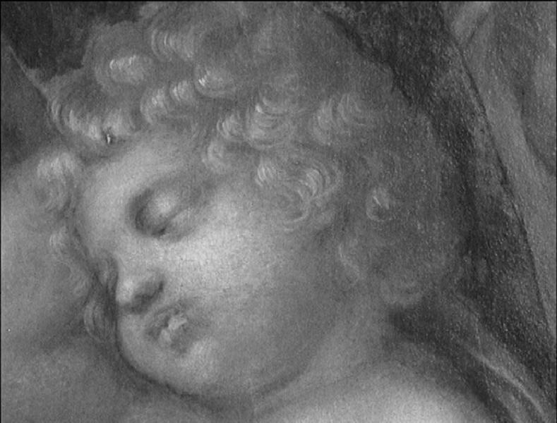 tableau : Vierge adorée par les anges (la), détail - © Ministère de la Culture (France), Médiathèque du patrimoine et de la photographie (objets mobiliers), tous droits réservés