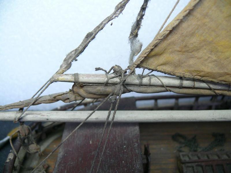 maquette ex-voto du trois-mâts goélette Le Charles-Edmond, détail