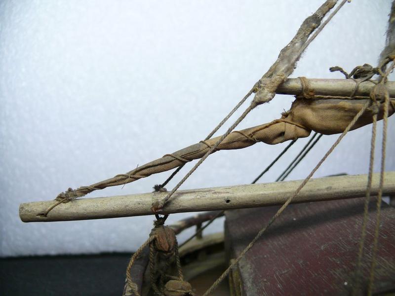 maquette ex-voto du trois-mâts goélette Le Charles-Edmond, détail