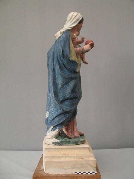 statue : Vierge à l'Enfant, vue générale, profil droit