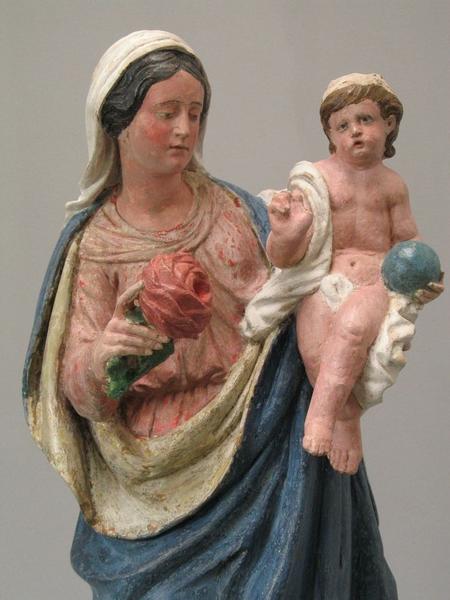 statue : Vierge à l'Enfant, vue partielle