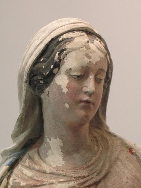 statue : Vierge à l'Enfant, détail