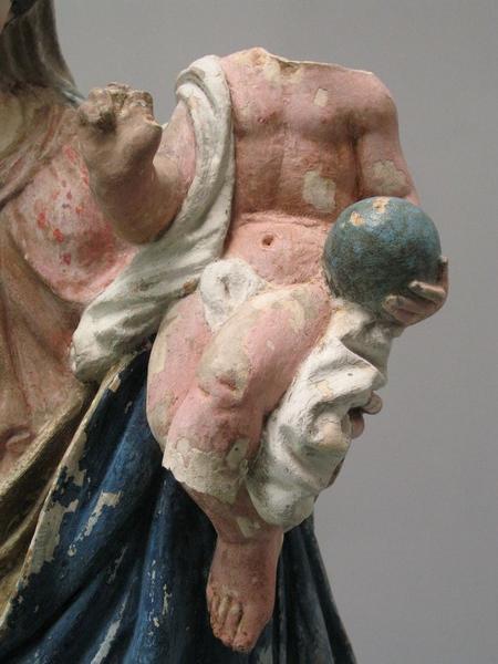 statue : Vierge à l'Enfant, détail