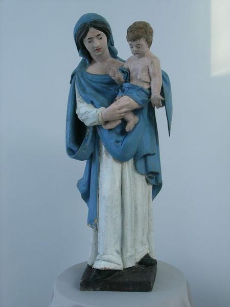 statue (statuette) : Vierge à l'enfant, vue générale