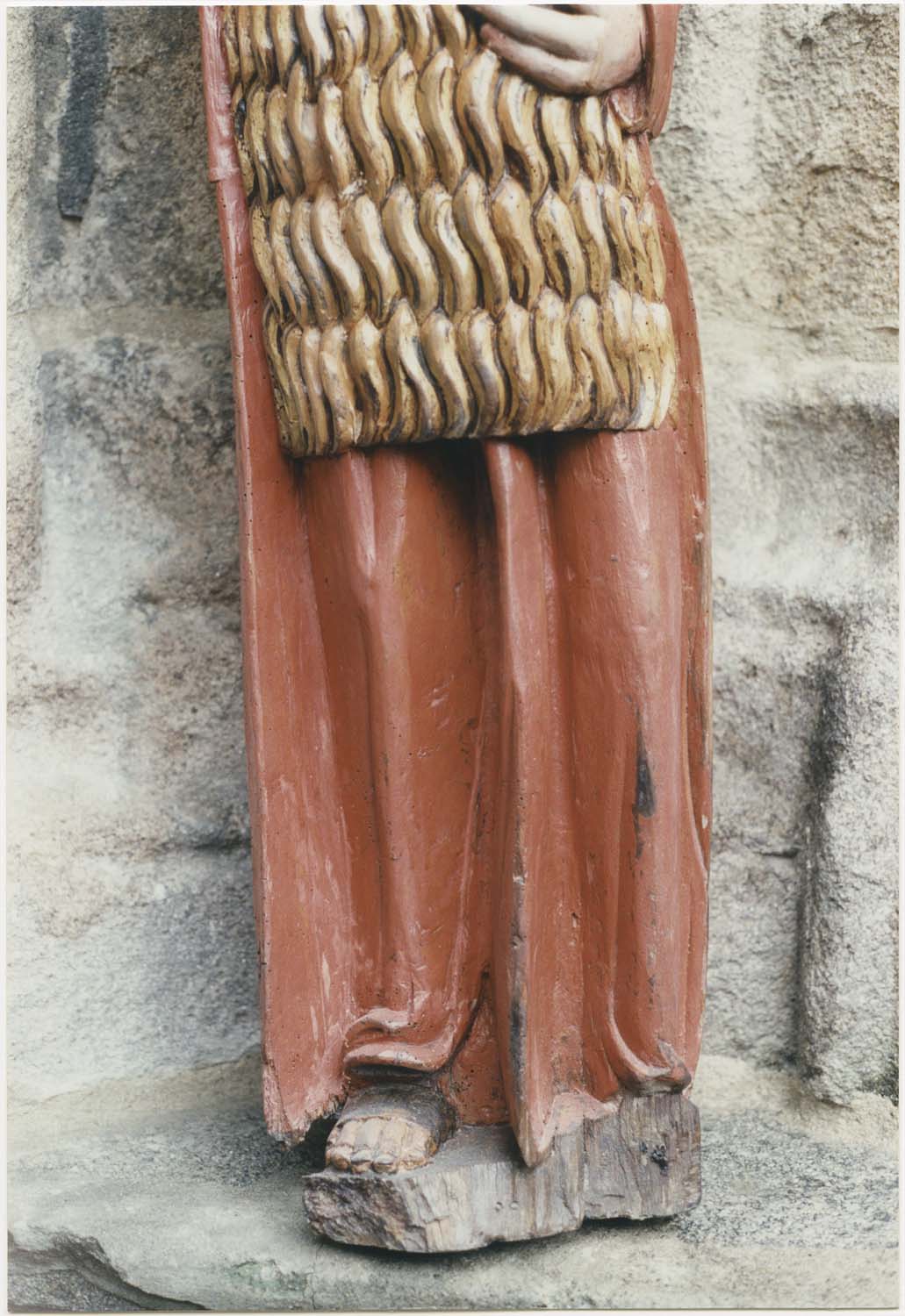 statue : saint Jean-Baptiste, détail