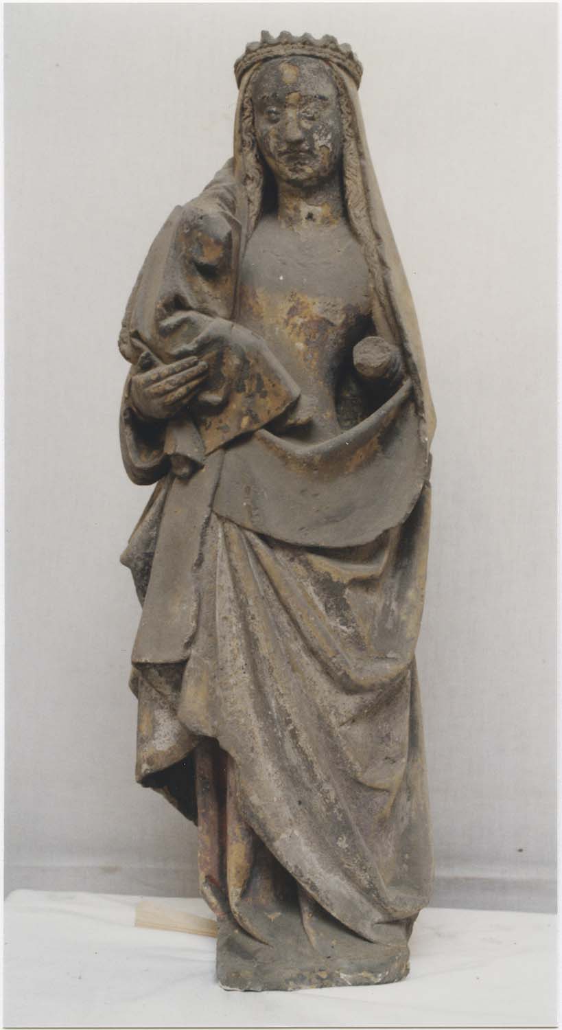 statue (statuette) : Vierge à l'enfant, vue générale