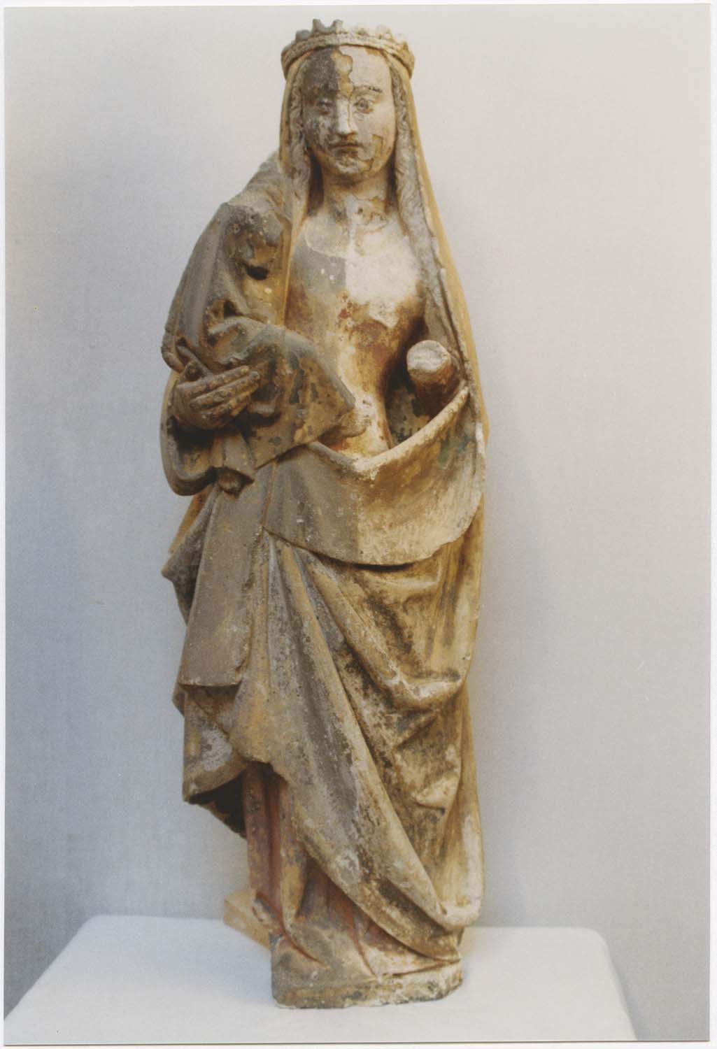 statue (statuette) : Vierge à l'enfant, vue générale