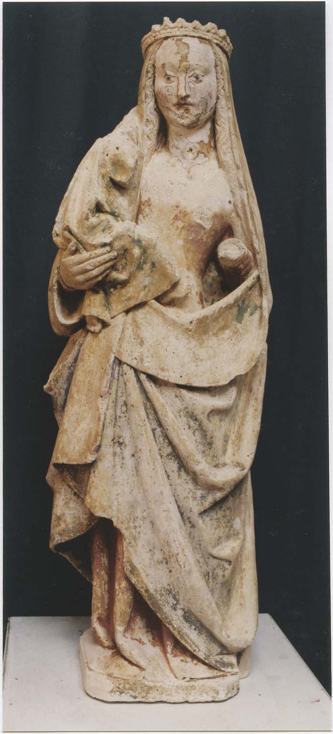 statue (statuette) : Vierge à l'enfant, vue générale