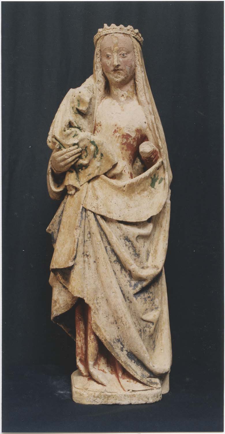 statue (statuette) : Vierge à l'enfant, vue générale