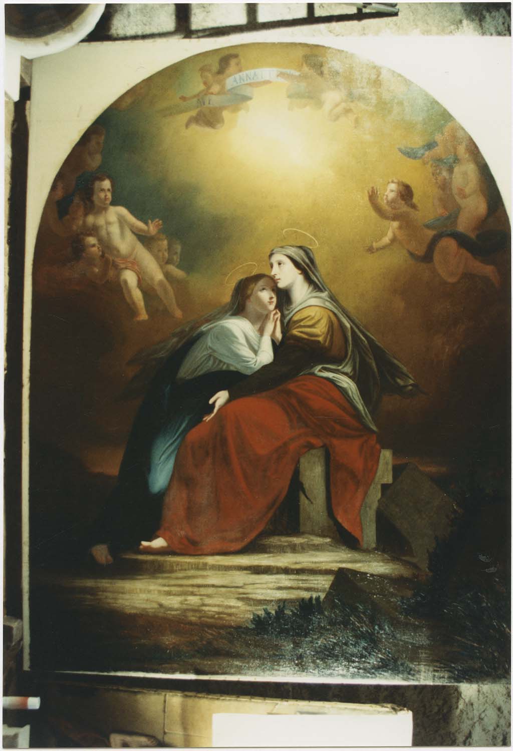 tableau : sainte Anne et la Vierge, vue générale