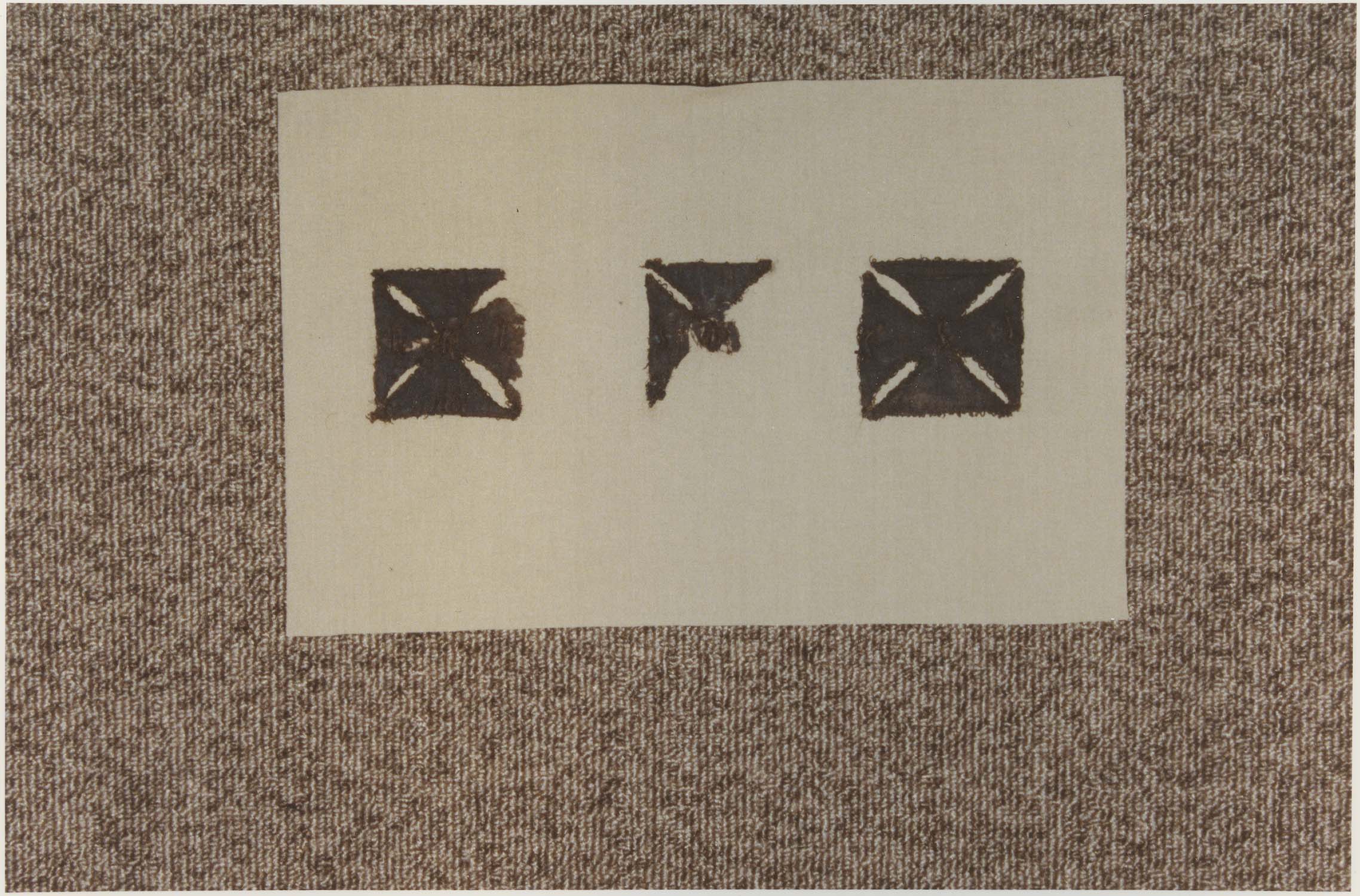 fragments du pallium de Bernard de Farges, archevêque de Narbonne (1311-1341), vue générale