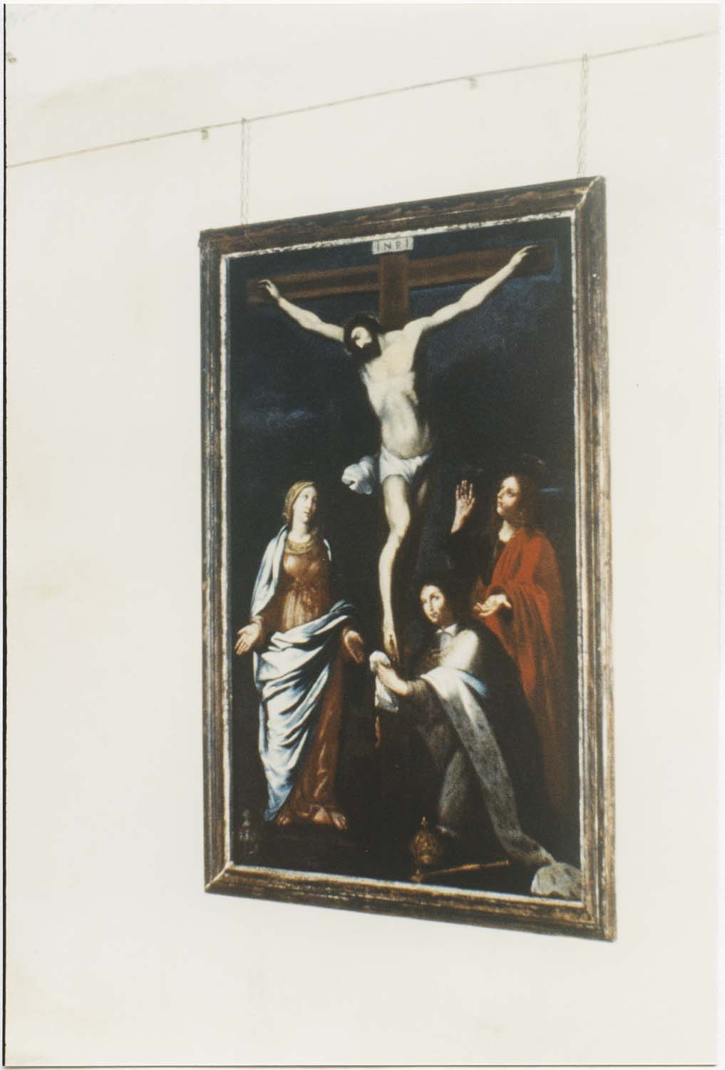 tableau : Calvaire avec un roi de France essuyant les pieds du Christ, vue générale - © Ministère de la Culture (France), Médiathèque du patrimoine et de la photographie (objets mobiliers), tous droits réservés