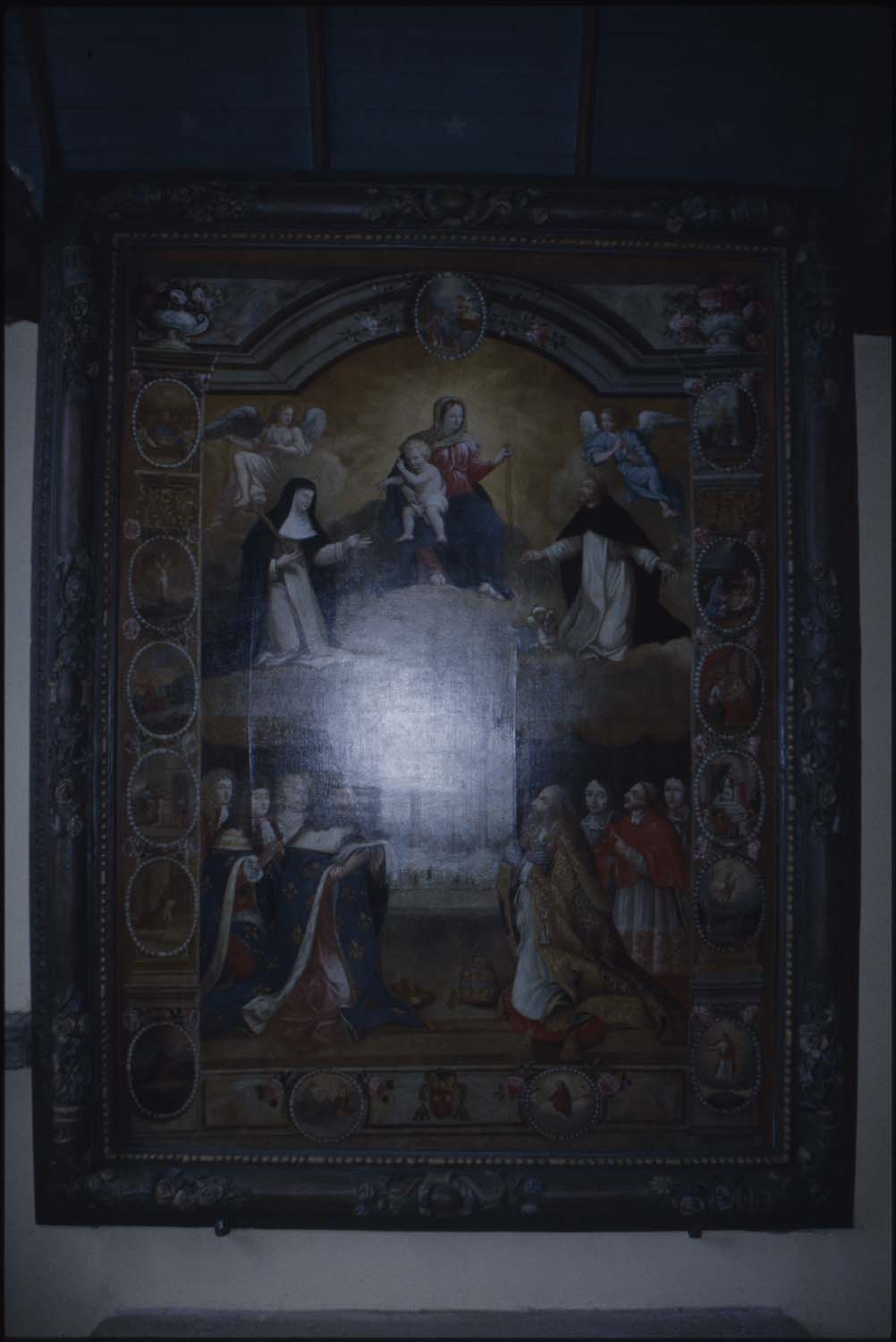 tableau : remise du Rosaire, vue générale