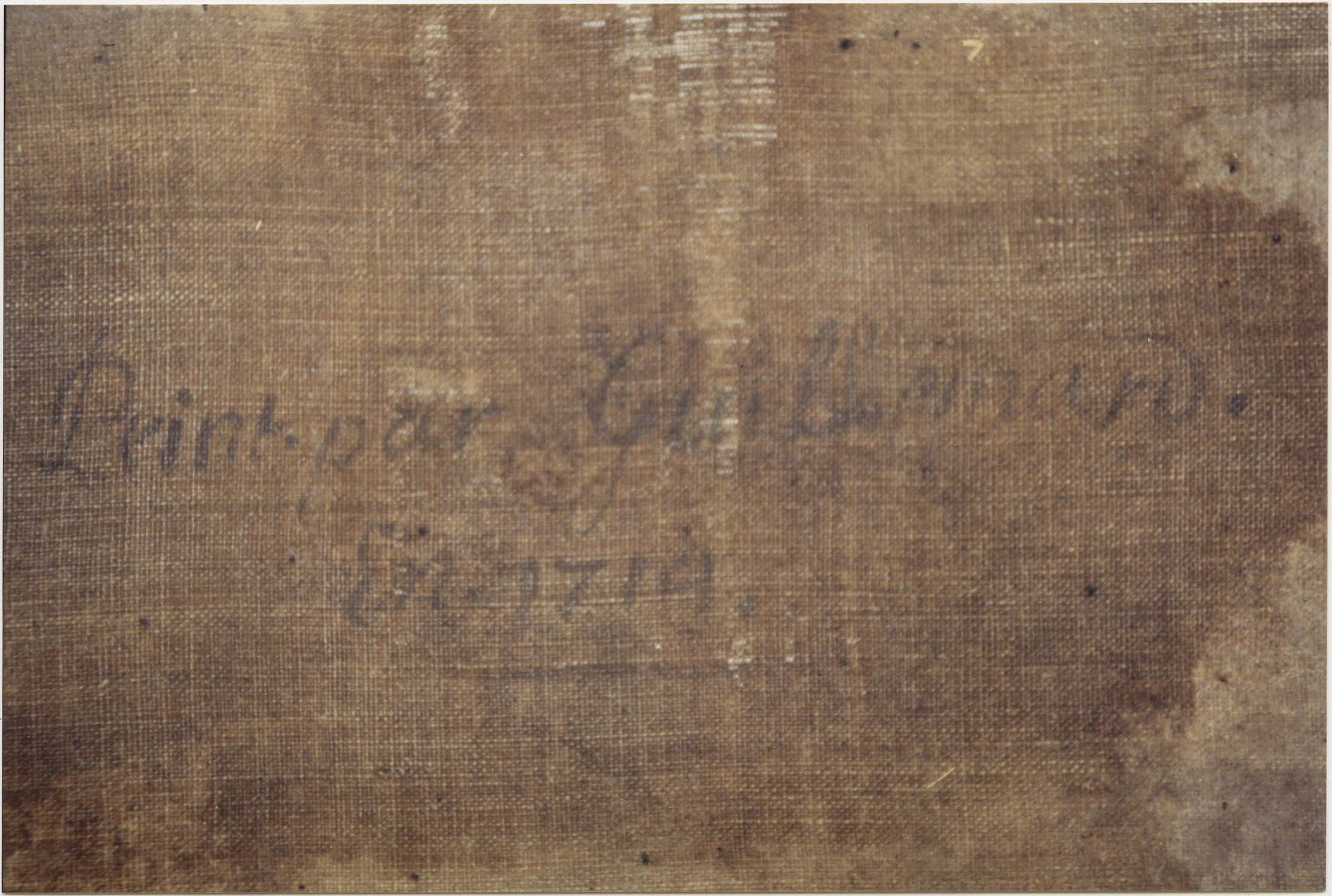 tableau : Louis de la Vergne Montenard de Tressan, évêque du Mans, détail de la signature
