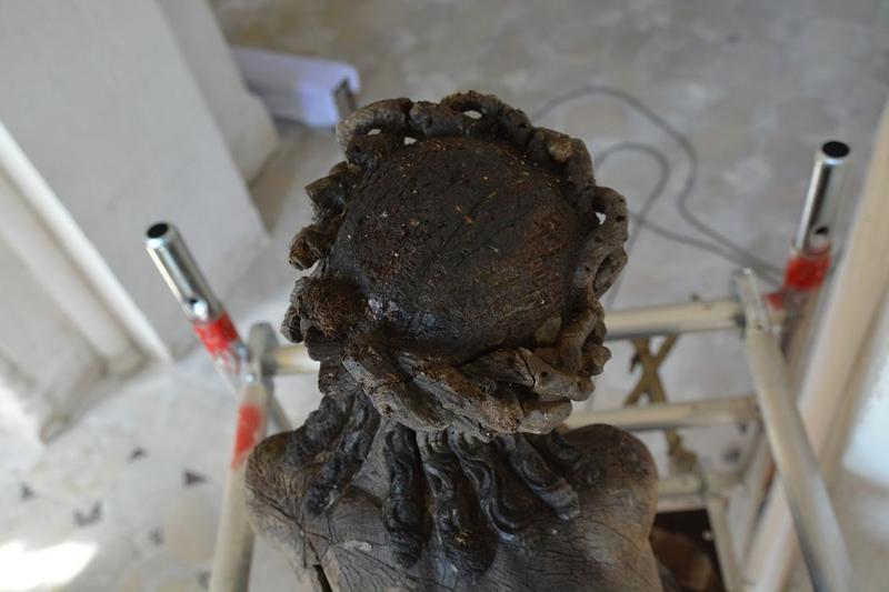 statue : le Christ aux liens, détail
