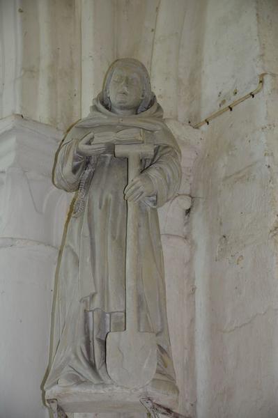 statue : saint Fiacre, vue générale - © Ministère de la Culture (France), Médiathèque du patrimoine et de la photographie (objets mobiliers), tous droits réservés