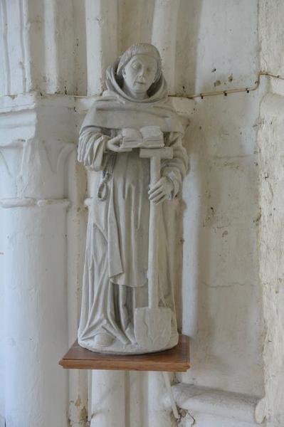 statue : saint Fiacre, vue générale - © Ministère de la Culture (France), Médiathèque du patrimoine et de la photographie (objets mobiliers), tous droits réservés
