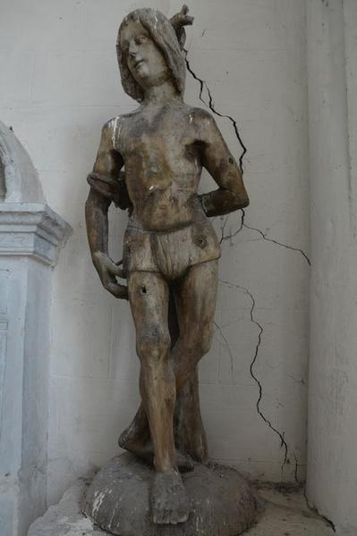 statue : saint Sébastien, vue générale - © Ministère de la Culture (France), Médiathèque du patrimoine et de la photographie (objets mobiliers), tous droits réservés